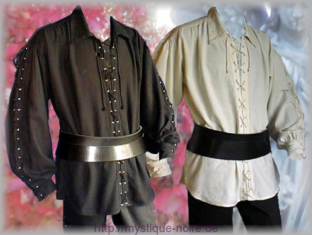 Medieval Pirate Lace Up Shirt 3 Colours Cotton Larp SCA Reenactment ...