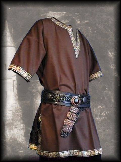 German Medieval Tunic Brocade Braided Renaissance SCA Larp Aristocrat ...