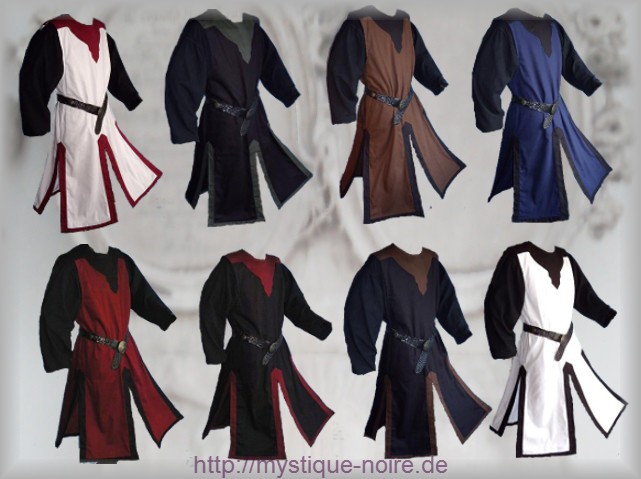 Medival Surcoat Tabart Tunic 10 Colours Middle Ages SCA Larp ...